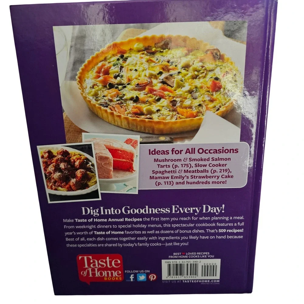 Taste of Home Annual Recipes 2016 Hardcover Cookbook 509‎ Recipes